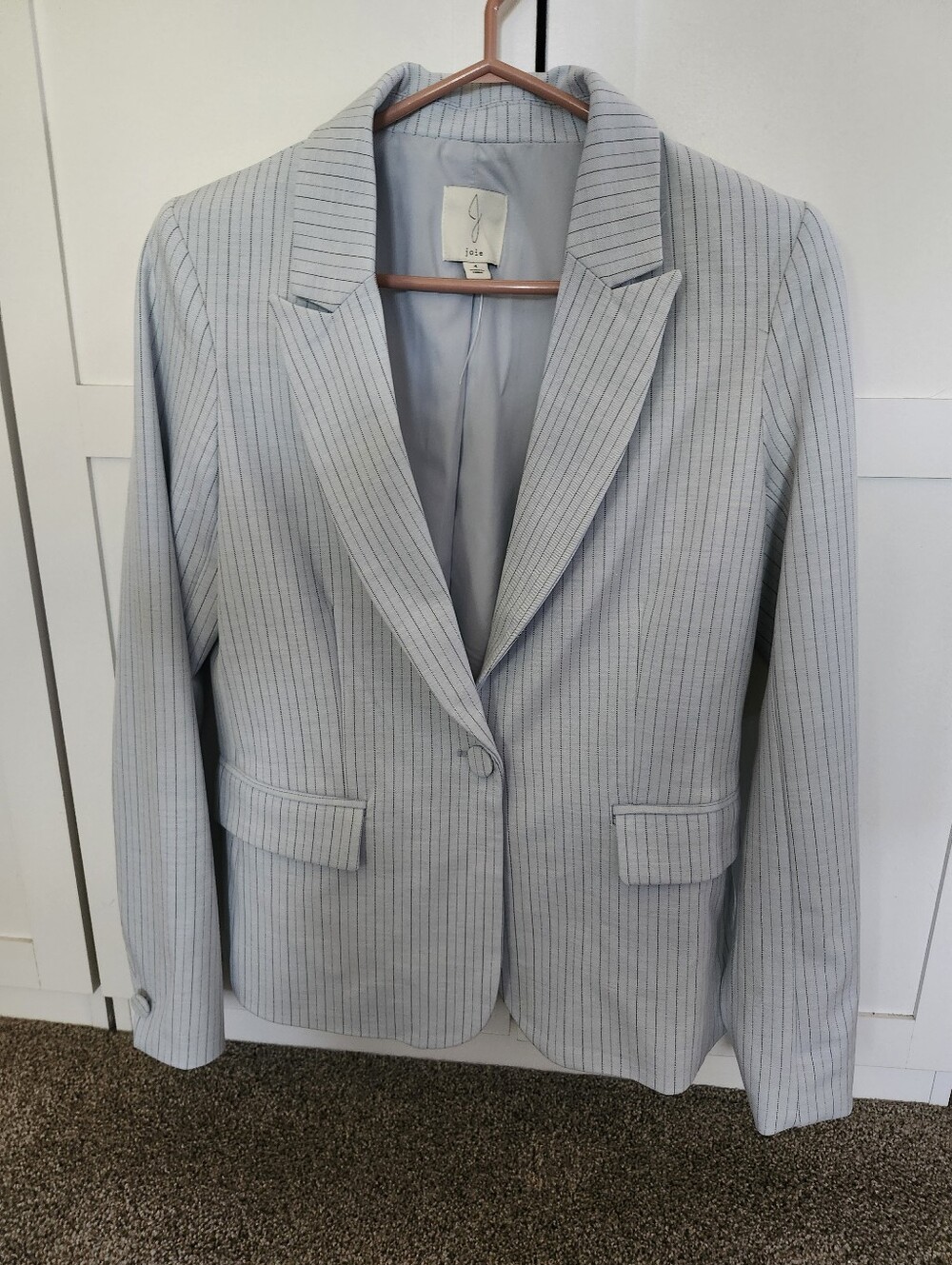 Joie Light Blue Pinstripe Blazer Sz 4 Never Worn